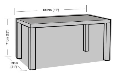 FUNDA BIKAIN PREMIUM PARA MESA JARDIN 130X71X79CMS.