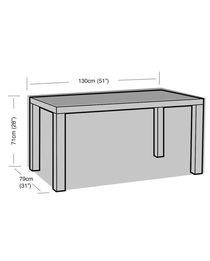 FUNDA BIKAIN PREMIUM PARA MESA JARDIN 130X71X79CMS.