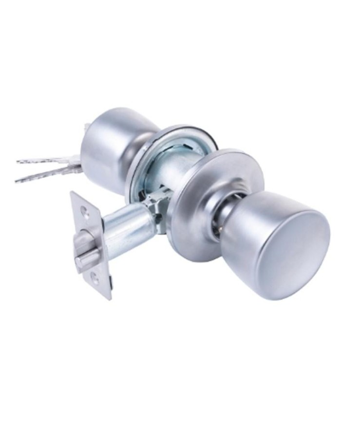 CERRADURA TESA POMO 3502 UNIF. LLAVE LIBRE CROMO MATE
