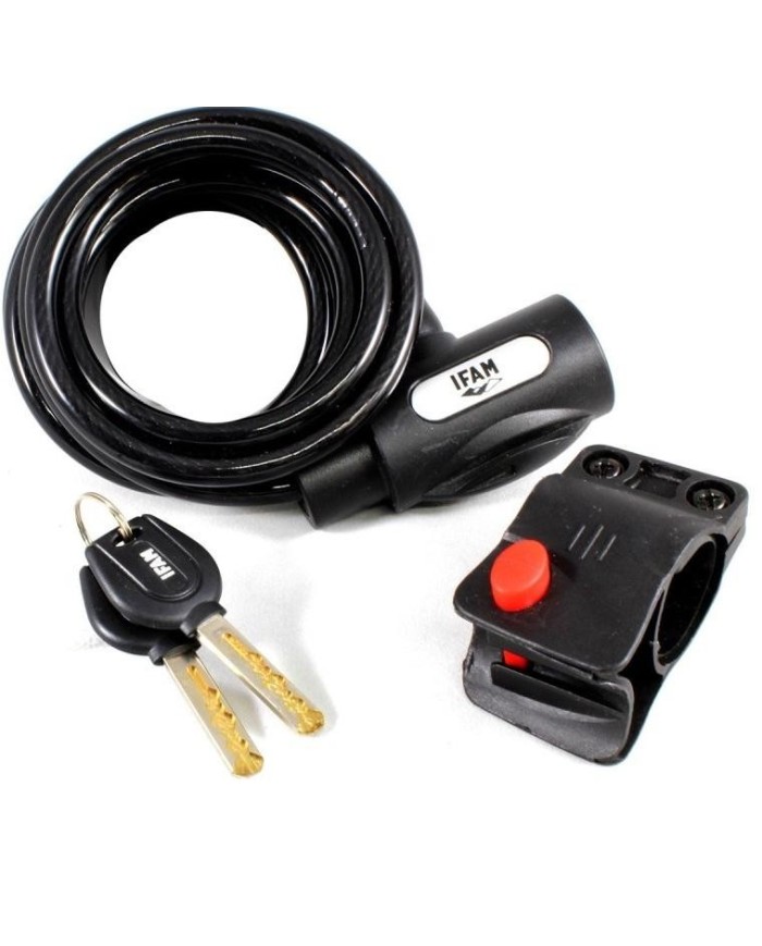 CABLE CANDADO ESPIRAL IFAM 180X1,2CMS.