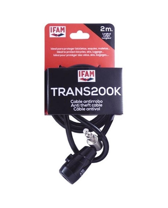 CABLE CANDADO ESPIRAL IFAM 200X1CMS.