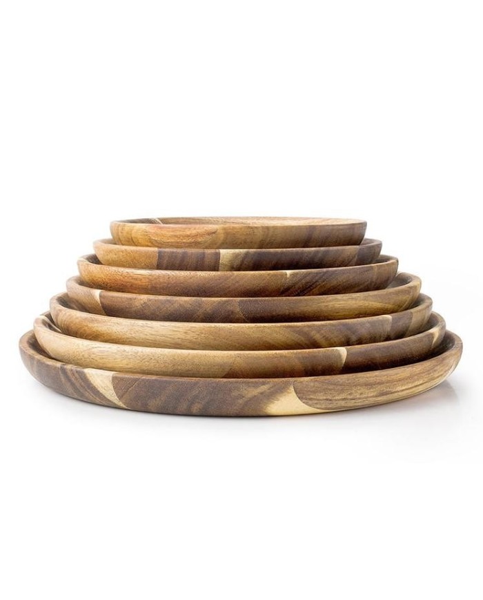 PLATO MADERA DE ACACIA IBILI 18 CMS.