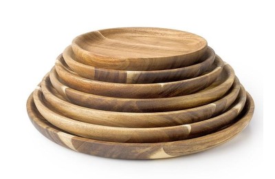 PLATO MADERA DE ACACIA IBILI 18 CMS.