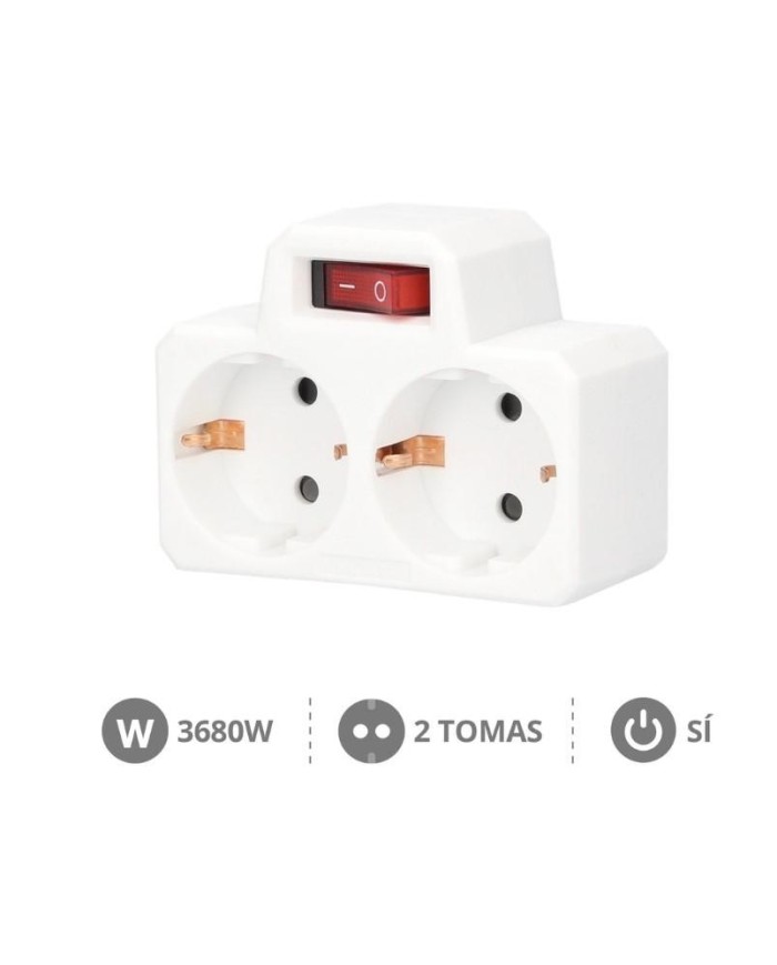 LADRON C/INTERRUPTOR GSC DOBLE BLANCO 103000001