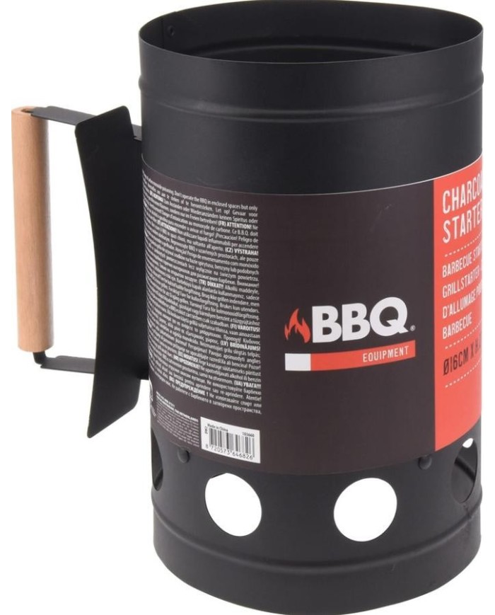 CHIMENEA BRASERO BBQ NEGRA 27X16CMS.