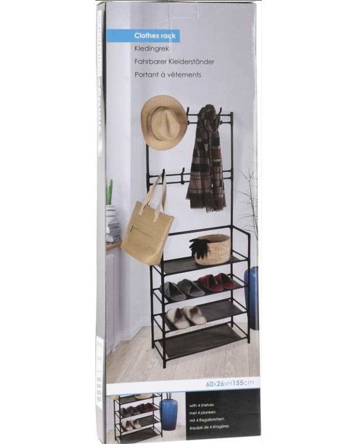 PERCHERO CON ESTANTERIAS STORAGE SOLUTIONS 155CMS.