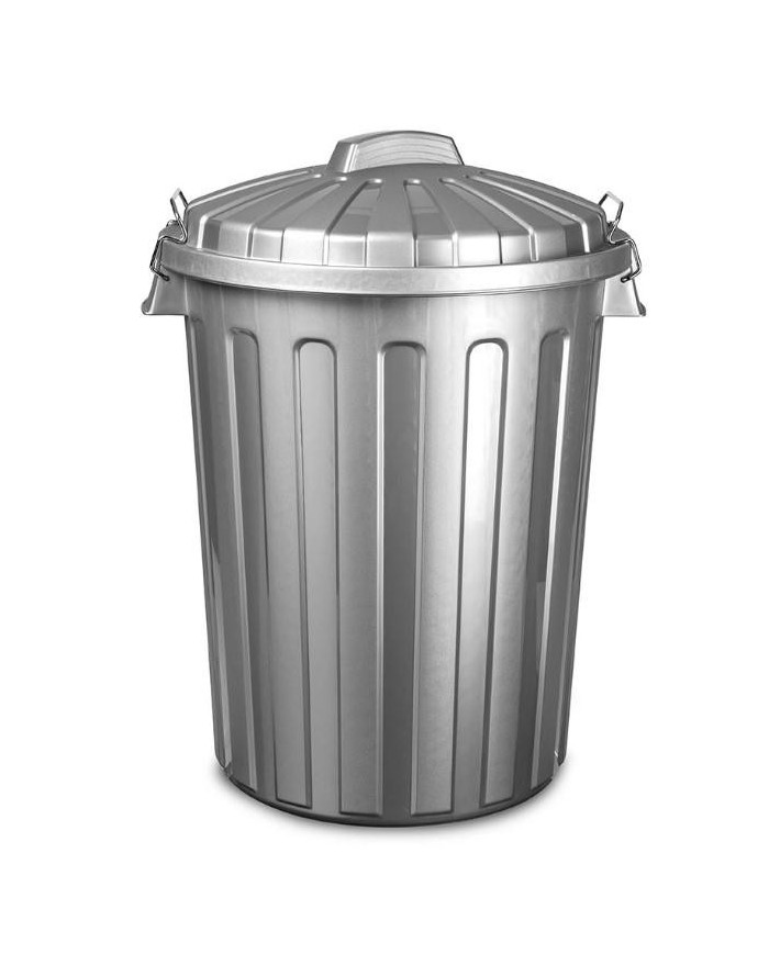 CUBO BASURA PLASTICFORTE CITY PLATA  70 LTS.          1473612