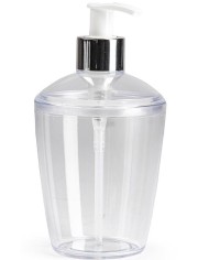 DISPENSADOR PLASTICFORTE GEL BASIC TRANSPARENTE 400ML.