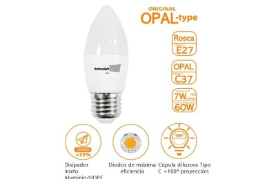 BOMBILLA LED VELA C37...
