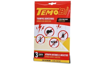TRAMPA ADHESIVA TEMOBI RATONES E INSECTOS (3 UDS.)