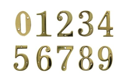 NUMERO 4 LATON PULIDO AMIG 10CMS.