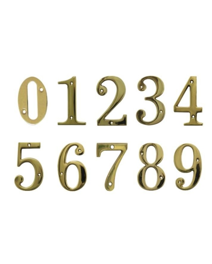 NUMERO 1 LATON PULIDO AMIG 10CMS.