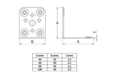 ANGULO AMIG 300 100X50MM BICRO. PERGOLA