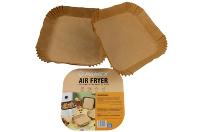 BANDEJAS DESECHABLES PAMEX FREIDORA AIRE 20X20CMS. (B/100UDS.)