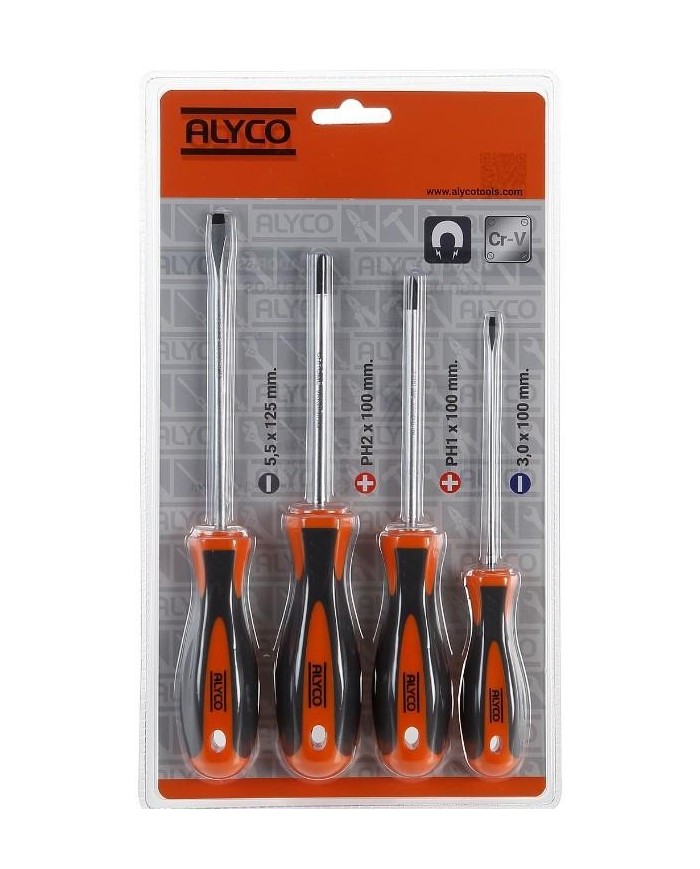 JUEGO DESTORNILLADORES ALYCO 4 PIEZAS. REF.170449