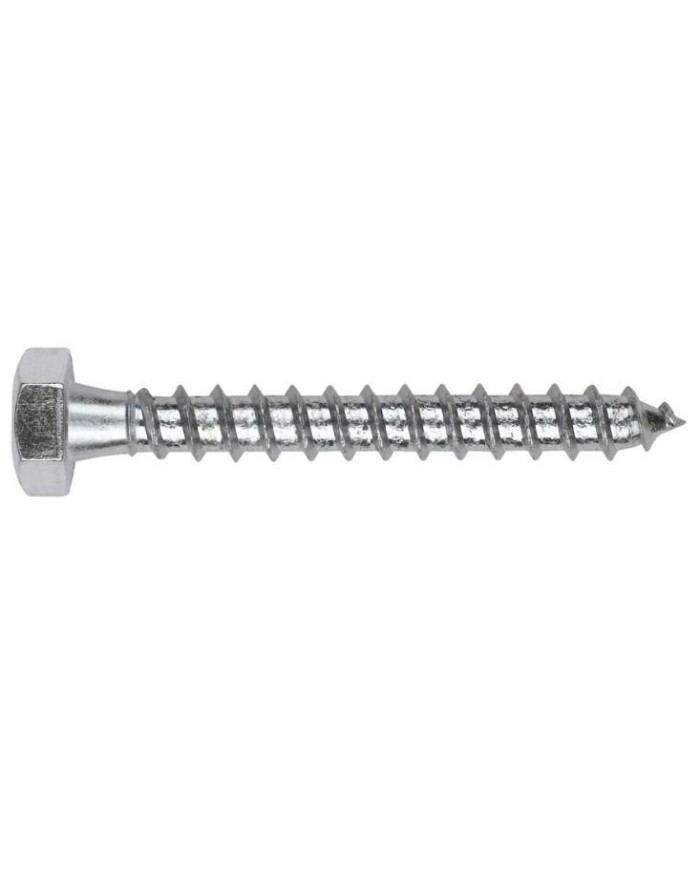 TIRAFONDO CABEZA HEXA. 10 X 60 ROSCA COMPLETA (100U)