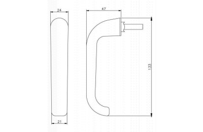 JUEGO MANIVELA ALUMINIO F-145 L/BLANCO