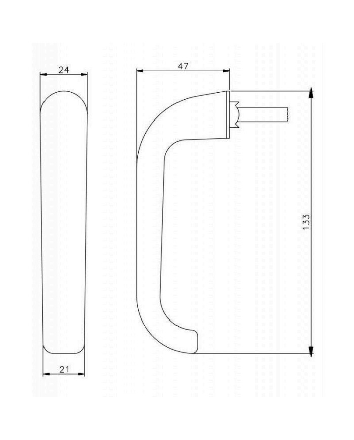 JUEGO MANIVELA ALUMINIO F-145 L/BLANCO