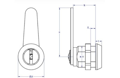 CERRADURA BUZON AGA R-130 RECTA