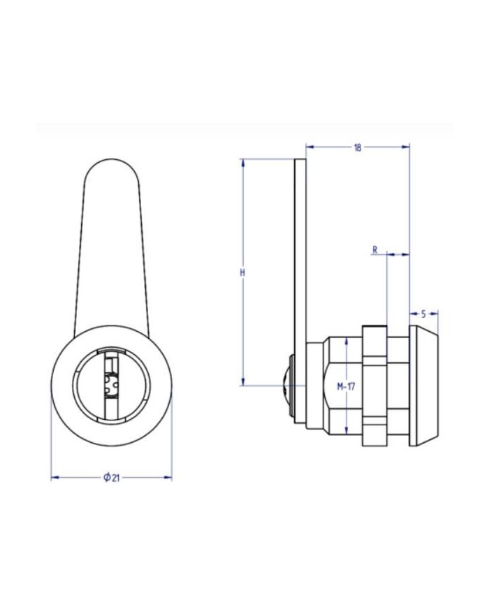 CERRADURA BUZON AGA R-130 RECTA C1300CMD14000