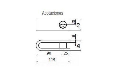 CANDADO REJAS CAYS C-1-50 (JUEGO)