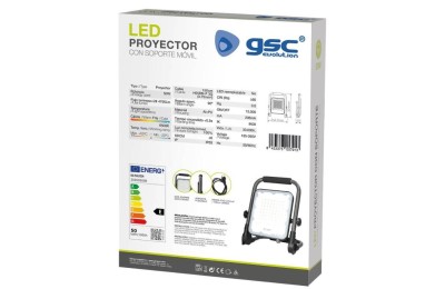 FOCO LED EXTERIOR GSC 50W. 6500K CON SOPORTE MOVIL