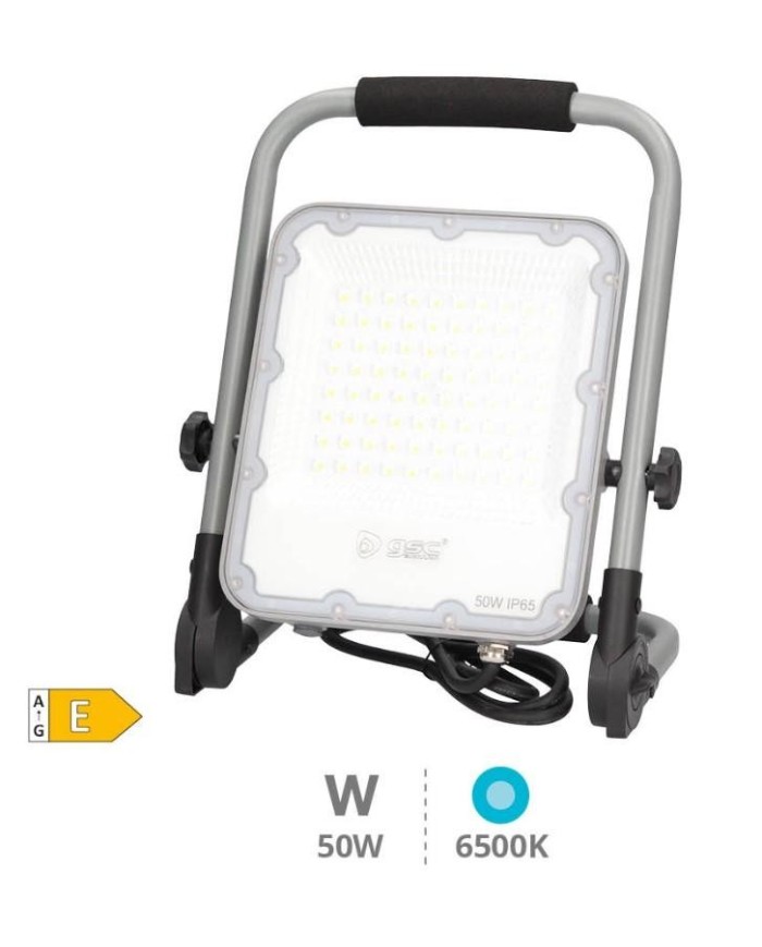 FOCO LED EXTERIOR GSC 50W. 6500K CON SOPORTE MOVIL