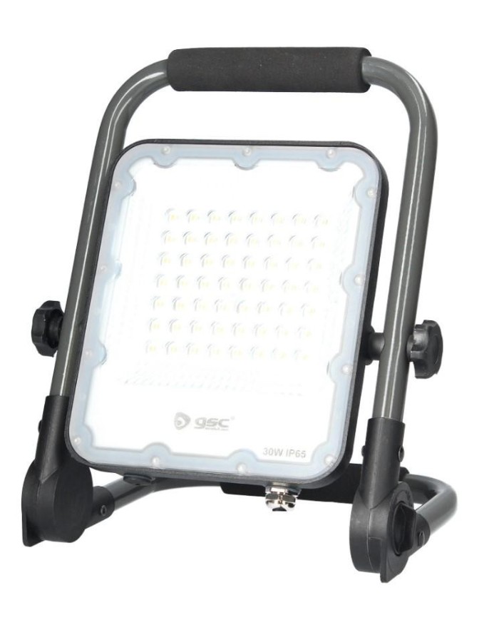 FOCO LED EXTERIOR GSC 30W. 6500K CON SOPORTE MOVIL