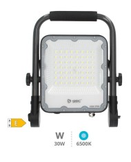 FOCO LED EXTERIOR GSC 30W. 6500K CON SOPORTE MOVIL