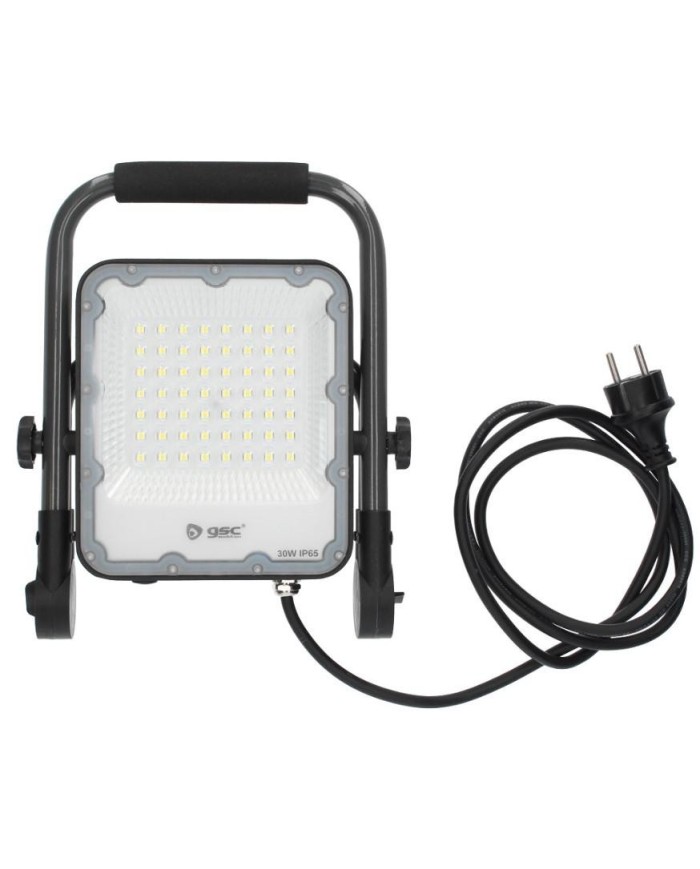 FOCO LED EXTERIOR GSC 30W. 6500K CON SOPORTE MOVIL