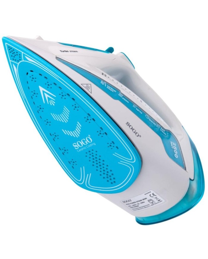 PLANCHA VAPOR SOGO 2800W. PLA-SS-6330-BLUE