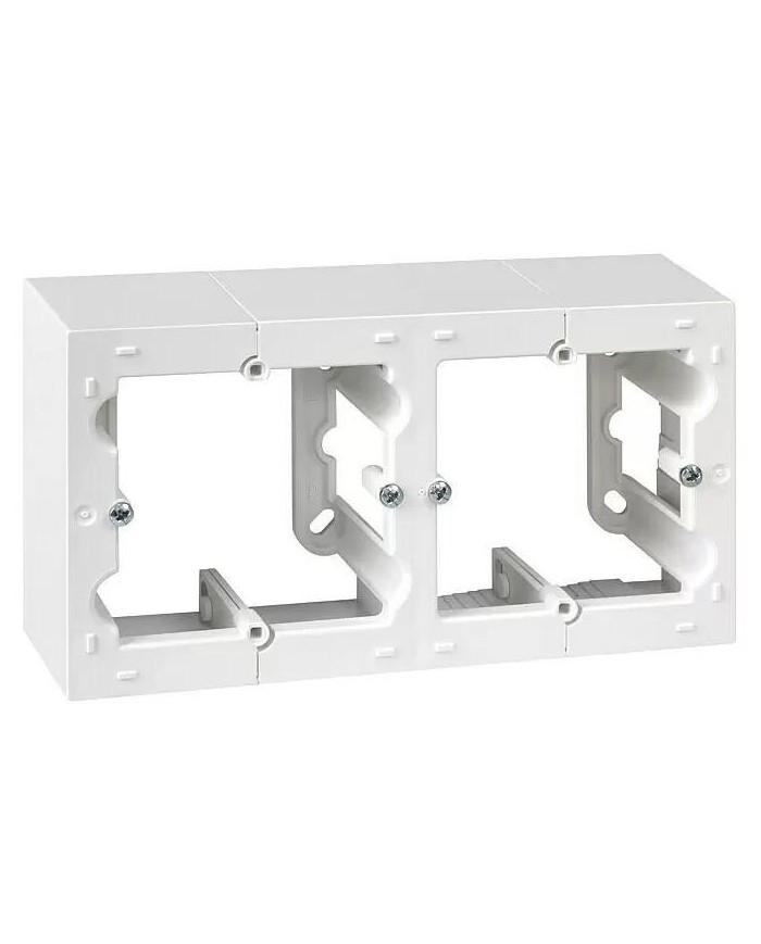 CAJA DOBLE DE SUPERFICIE SIMON 10 BLANCO 15'5X8'4X4CM