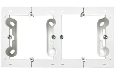 CAJA DOBLE DE SUPERFICIE SIMON 10 BLANCO 15'5X8'4X4 CMS.