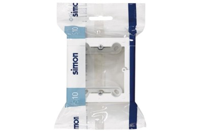 CAJA DE SUPERFICIE SIMON 10 BLANCO 8'4X8'4X4 CMS.