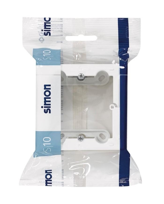 CAJA DE SUPERFICIE SIMON 10 BLANCO 8'4X8'4X4 CMS.
