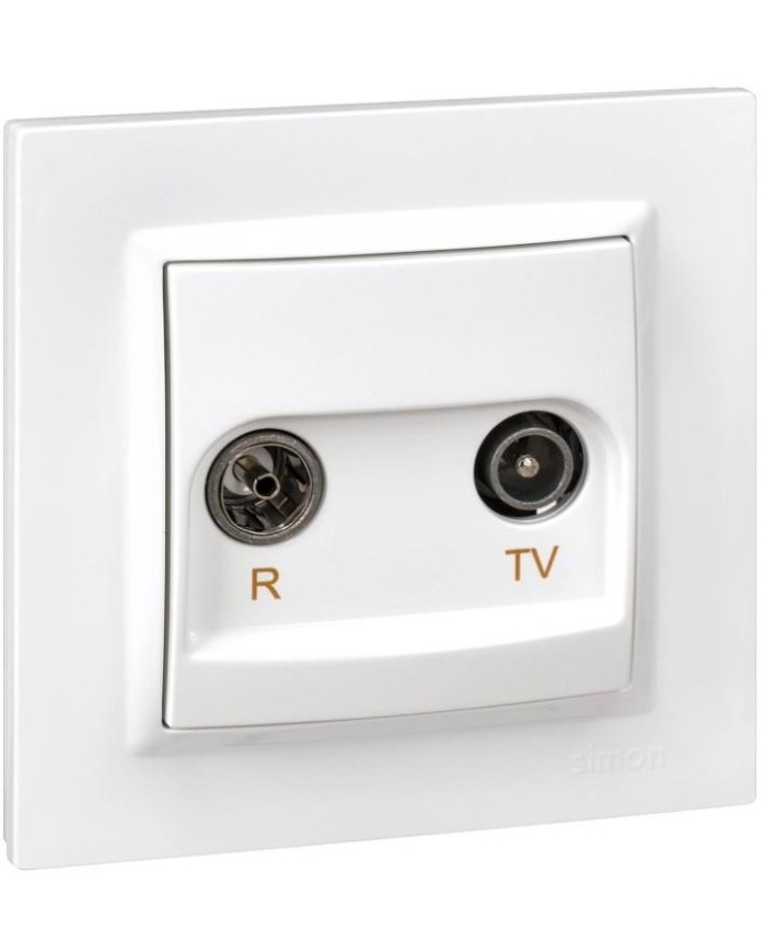 TOMA RADIO/TV EMPOTRAR SIMON 10 BLANCO 8'4X8'4X4'5CMS. F1090487030