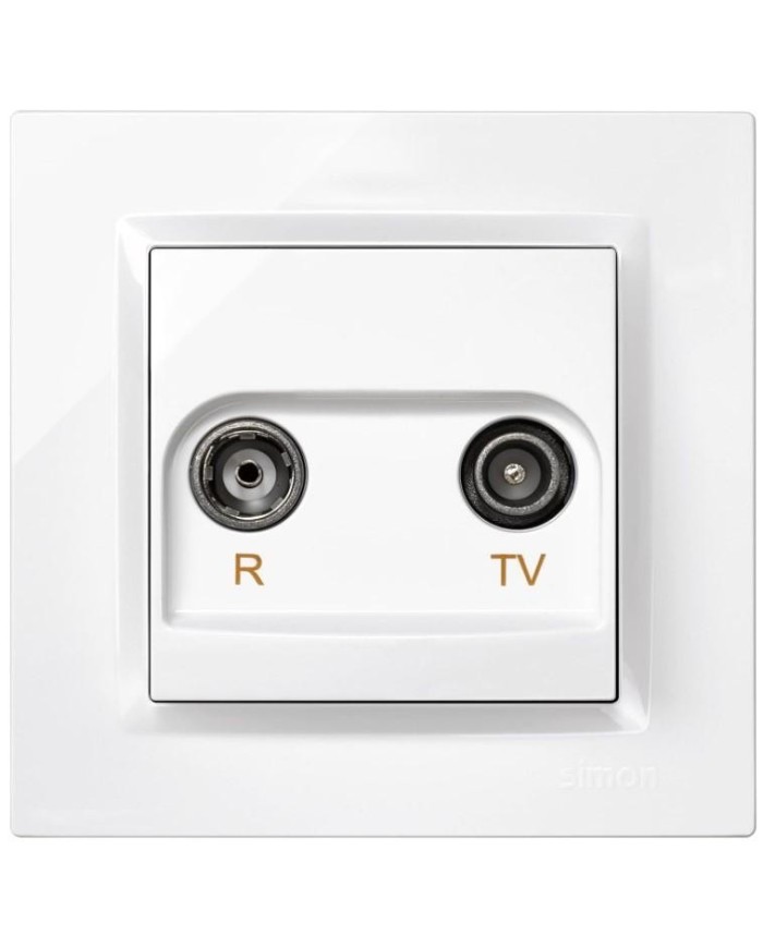 TOMA RADIO/TV EMPOTRAR SIMON 10 BLANCO 8'4X8'4X4'5CMS. F1090487030
