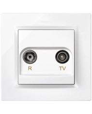 TOMA RADIO/TV EMPOTRAR SIMON 10 BLANCO 8'4X8'4X4'5CMS. F1090487030