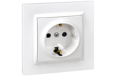 BASE ENCHUFE EMPOTRAR SIMON 10 BLANCO 8,4X8,4X4,5 CMS.