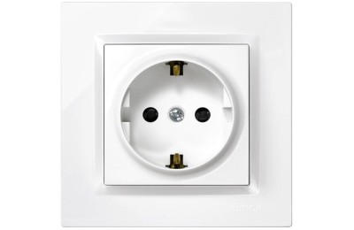 BASE ENCHUFE EMPOTRAR SIMON 10 BLANCO 8,4X8,4X4,5 CMS.