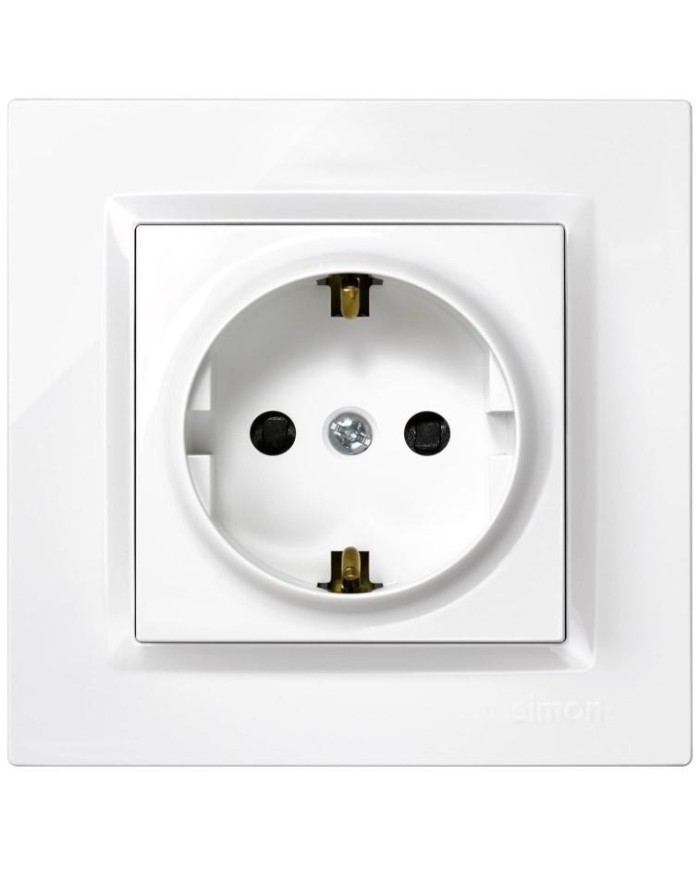 BASE ENCHUFE EMPOTRAR SIMON 10 BLANCO 8'4X8'4X4'5CMS. F1090443030