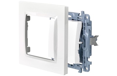 CONMUTADOR DOBLE SIMON 10 BLANCO 8'4X8'4X4'5 CMS.