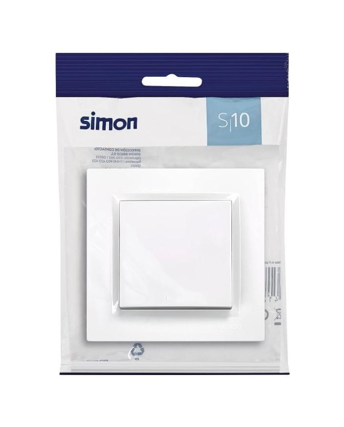 CONMUTADOR CRUCE SIMON 10 BLANCO 8'4X8'4X4'5 CMS.     F1090251030