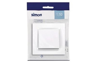 PULSADOR SIMON 10 BLANCO 8'4X8'4X4'5 CMS.