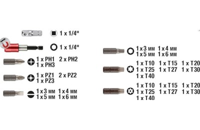 JUEGO PUNTAS ATORNILLAR 32PZAS. KWB