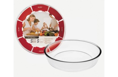 FUENTE HORNO REDONDA IBILI CRISTAL 26X6CMS.