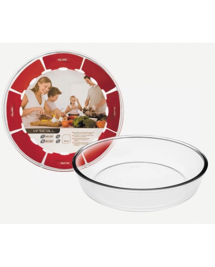 FUENTE HORNO REDONDA IBILI CRISTAL 26X6CMS.