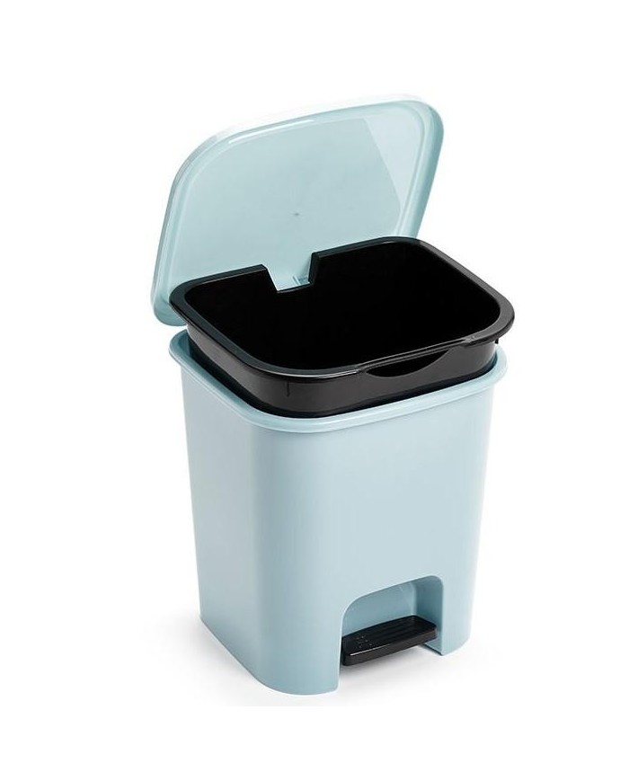 PAPELERA PLASTICFORTE C/TAPA Y PEDAL ARV 7'5LTS.
