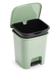 PAPELERA PLASTICFORTE C/TAPA Y PEDAL ARV 7'5LTS.