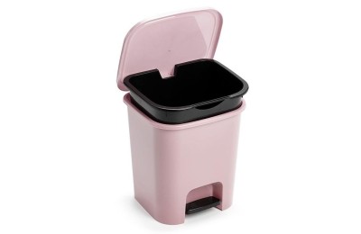 PAPELERA PLASTICFORTE C/TAPA Y PEDAL ARV 7'5LTS.